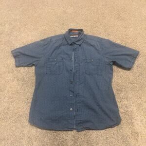 Reyn Spooner Navy Blue Short Sleeve Men's Medium Button Down